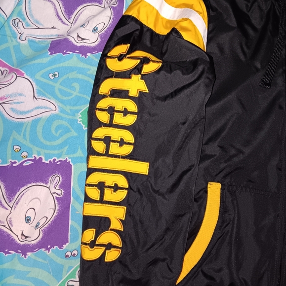 Reversible Pittsburgh Steelers Jacket Hoodie NFL Football Varsity - Picture 3 of 10